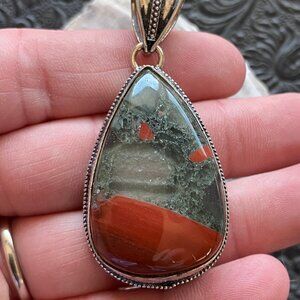 Setonite African Bloodstone Jewelry Pendant Crystal Stone Jewelry